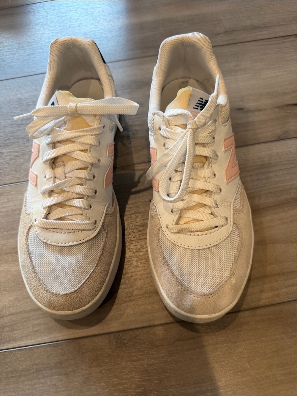 New Balance 300 Women's White, Pink, and Green Sneakers. 9M/10.5W